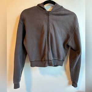 SKIMS Outdoor Basics Zip Up Crop Size Small